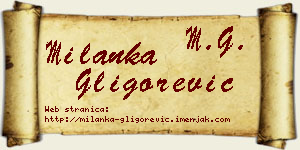 Milanka Gligorević vizit kartica